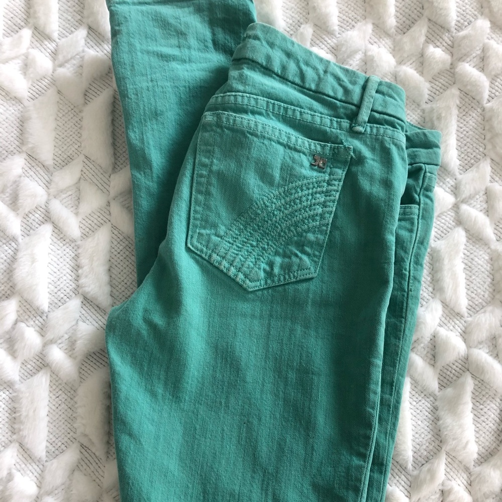 Joes straight leg turquoise pants
